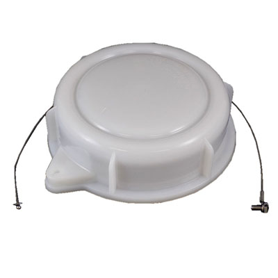 HD Cap Food Grade (White) - Solid VITON With Caps with Drilled Hex Head Bolts