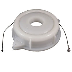 HD Cap Food Grade (White) - 2" NPS EPDM With Caps with Drilled Hex Head Bolts