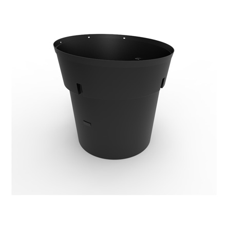 300 Gal Black HDPE Refuse Can