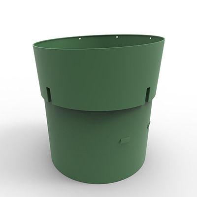 450 Gal Green HDPE Refuse Can