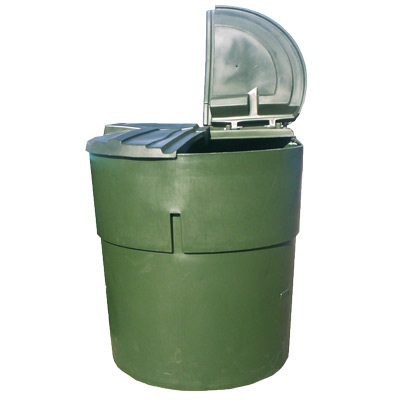 450 Gal Green Round Refuse Container 50/50 Lid