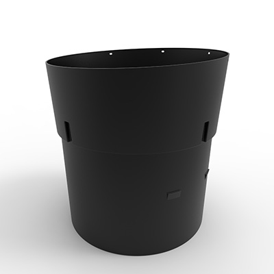 450 Gal Black HDPE Refuse Can