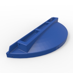 Small Blue Refuse Container Lid w/ Predrilled Holes