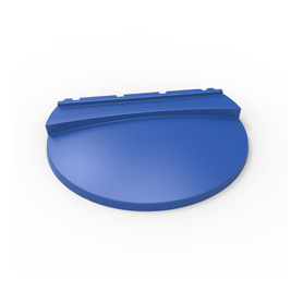 Large Blue Refuse Container Lid, Front Section