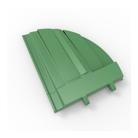 50/50 Green Refuse Lid, Left Side