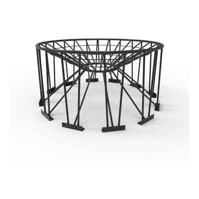 Steel Stand for 30&#176; Cone Bottom Tank, 90in Diameter, 12 Legs