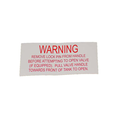 "WARNING" Decal