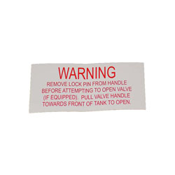 "WARNING" Decal