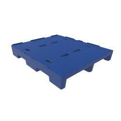 48" x 40" Multipurpose Sani Pallet w/ Lip, Blue