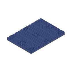 40" x 29" Ribbed Top Pallet Board, Blue