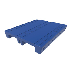 48" x 40" 3-Runner Pallet w/ Deck-Lok, Blue