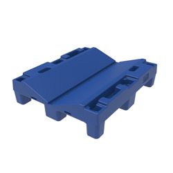 30" x 36" Nestable Roll Pallet, 4-Way, Blue