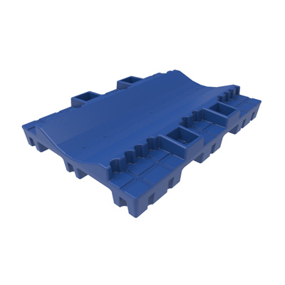 44" x 62" Nestable Roll Pallet, 4-Way, Blue