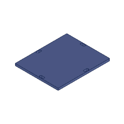 48" x 40" Smooth Deck Stackable Pallet Board, Blue