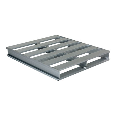 Rackable aluminum pallet 48x40x6 inch, 2-way, Vestil ap-4048