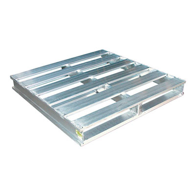 Rackable aluminum pallet 48x48x6 inch, 2-way, Vestil ap-4848