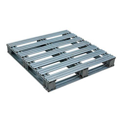 Rackable galvanized steel pallet 36x36x4.75 in, 4-way, Vestil spl-3636